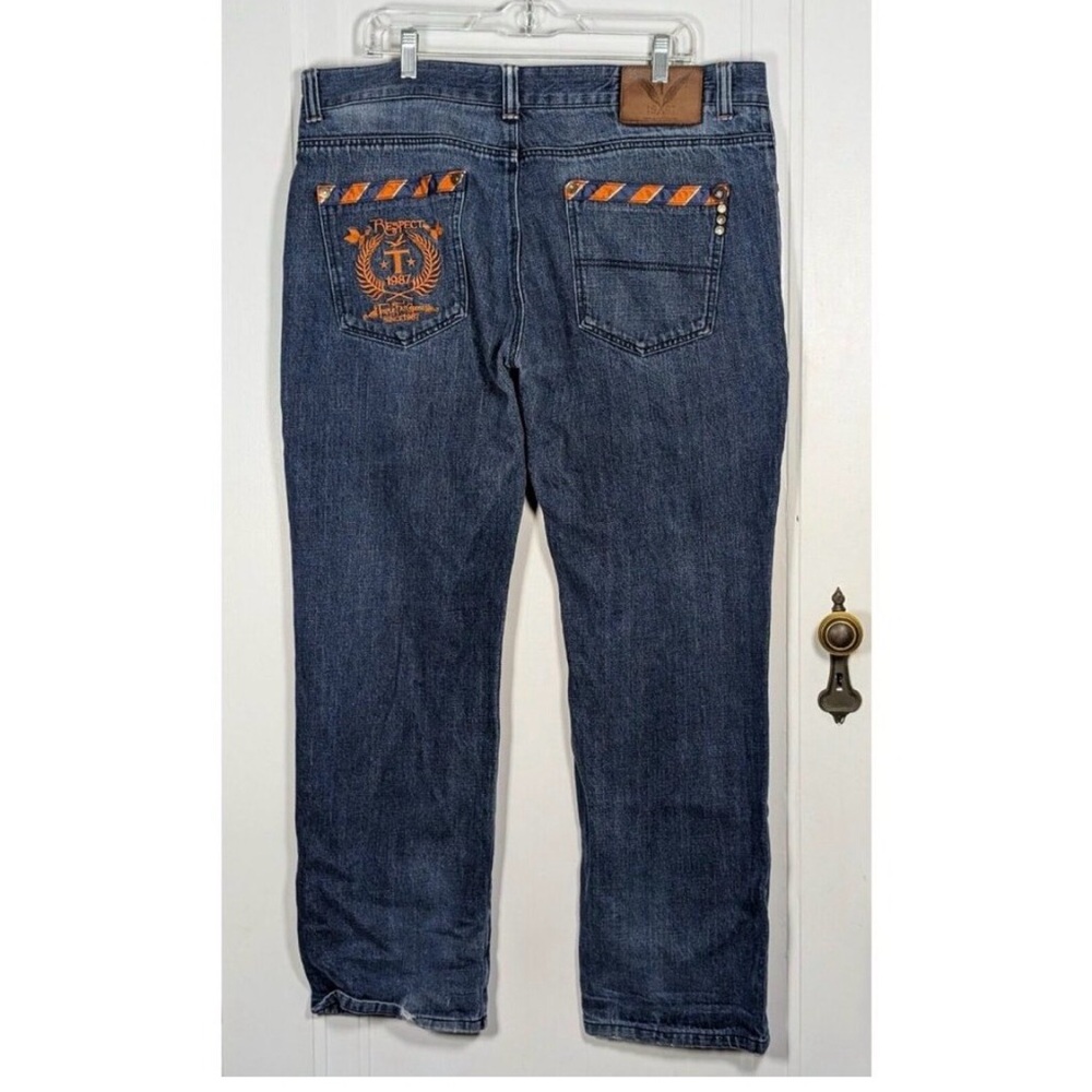 🏆 Triple Fat Goose Denim Jeans with Embroidered Design. Circa 1990’s